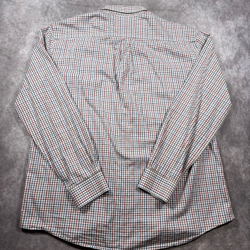 Johnnie-O Mens XL Button Down Shirt Multi Color Check Cotton Long Sleeve Logo - Picture 3 of 9